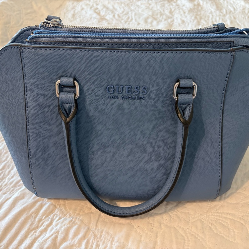 Guess Sky Blue Satchel Bag